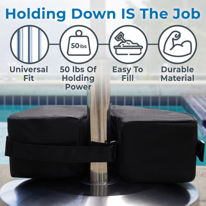 Gravipod HalfRound Umbrella Base Weight Bag Up to 50 lbs. & Reviews